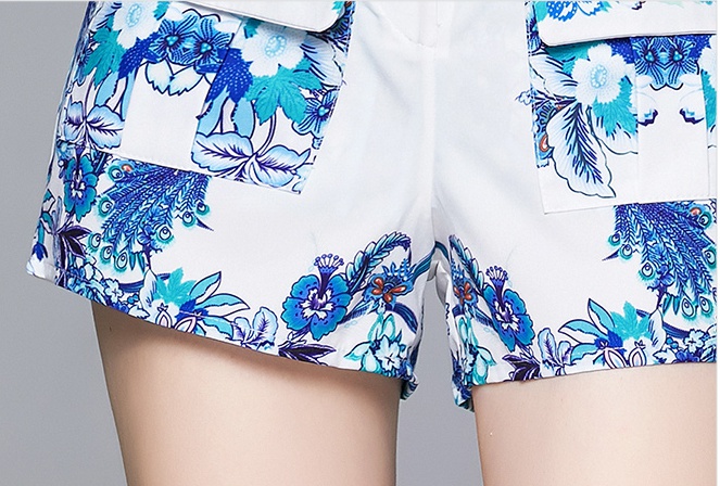 Printing shirt shorts 2pcs set for women