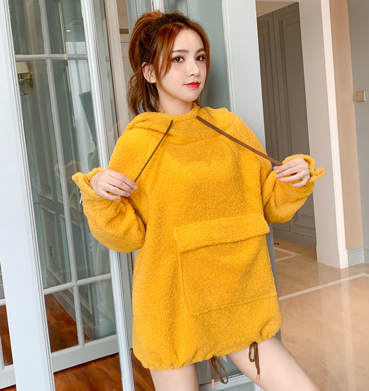 Korean style coat autumn and winter hoodie for women