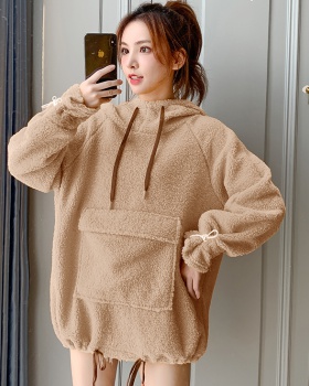 Korean style coat autumn and winter hoodie for women