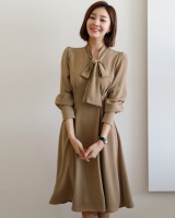 Elegant long sleeve slim dress for women