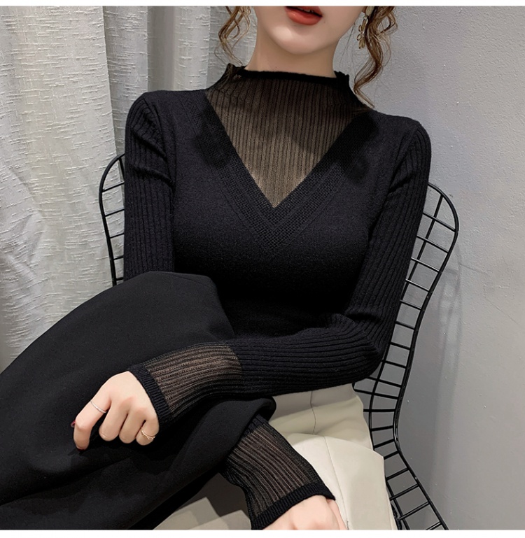 Long sleeve lace sweater autumn and winter tops for women