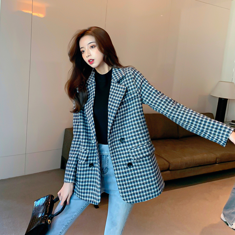 Korean style winter thick coat woolen plus cotton overcoat