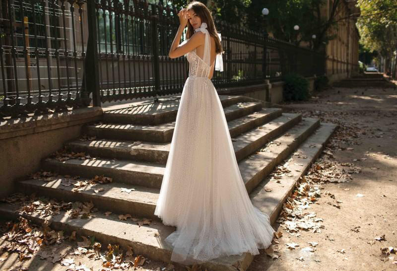Sling wedding dress split formal dress for women