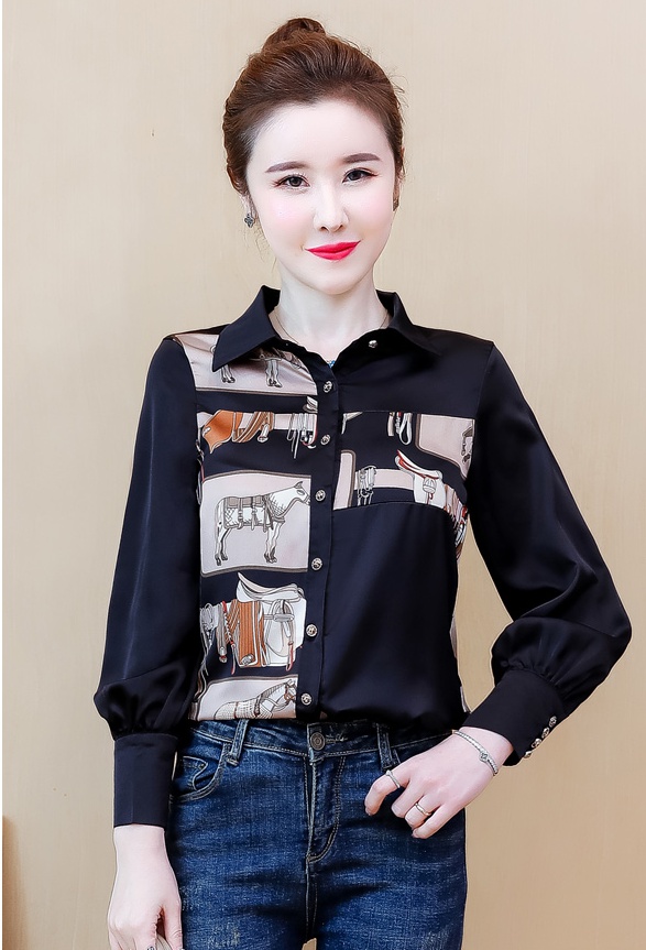 Autumn pony small shirt Korean style fashion shirt