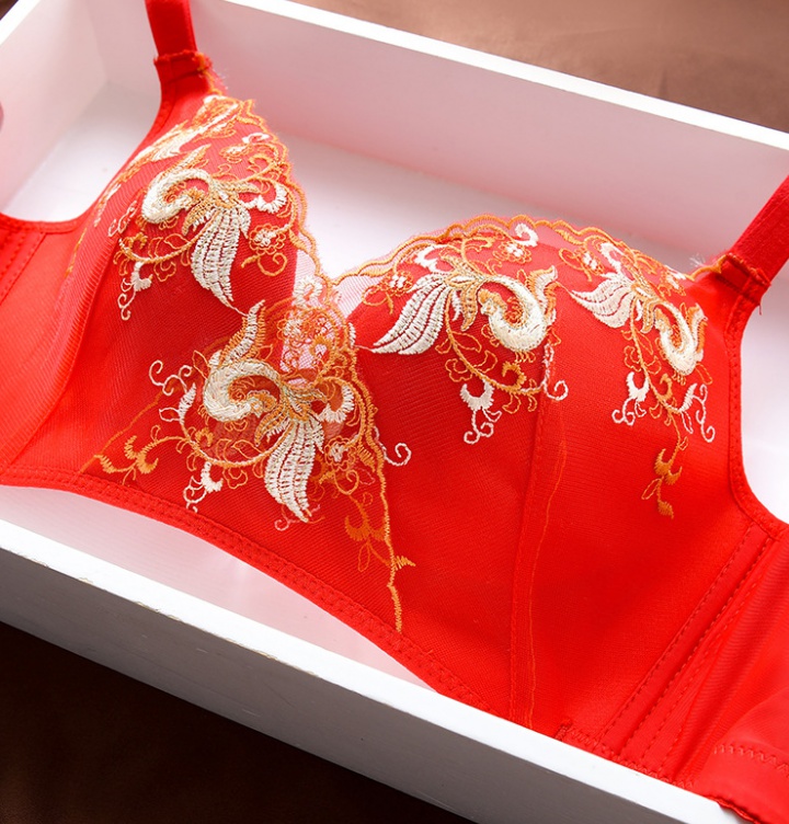 Breathable wedding underwear gather Bra a set for women