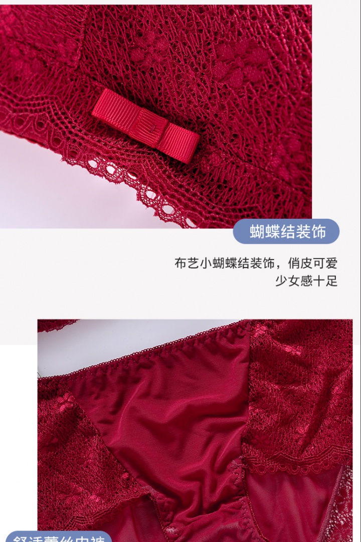 Thin maiden underwear lace Bra a set for women
