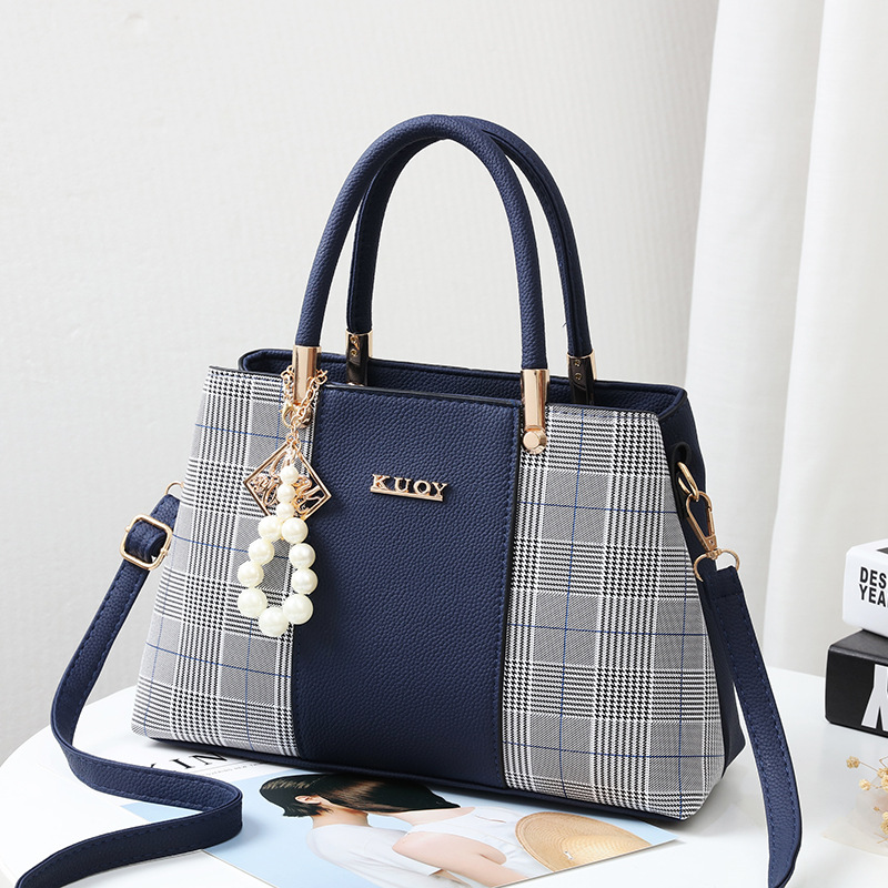 Shoulder fashion lady handbag splice autumn messenger bag for women