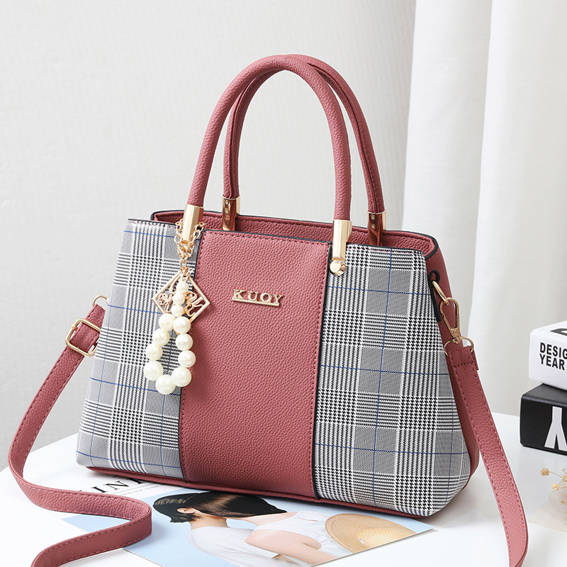 Shoulder fashion lady handbag splice autumn messenger bag for women