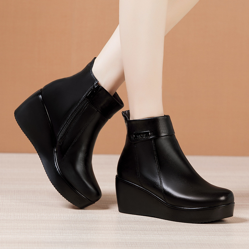 Thick crust short boots autumn and winter shoes for women