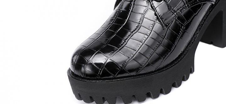 Thick autumn and winter shoes crocodile platform