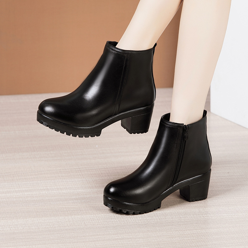 Plus velvet large yard shoes thick autumn and winter short boots
