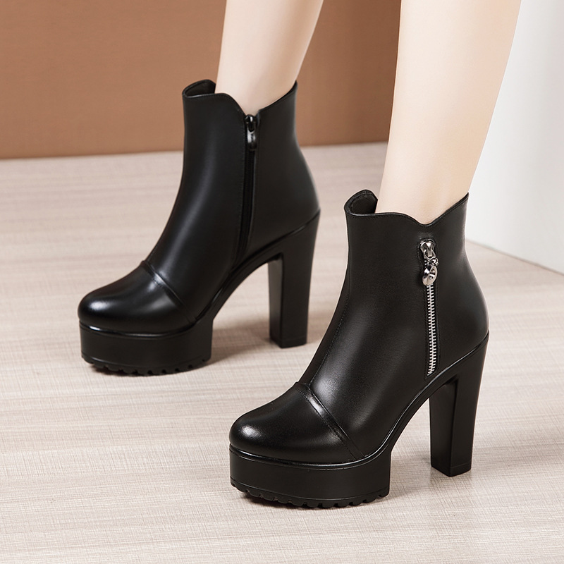 Catwalk shoes high-heeled short boots for women