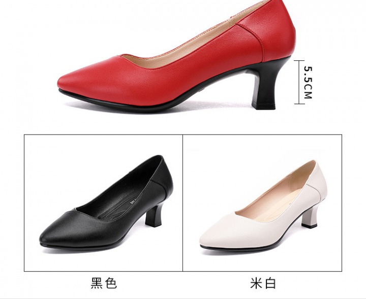 Middle-heel small wedding shoes autumn soft soles shoes