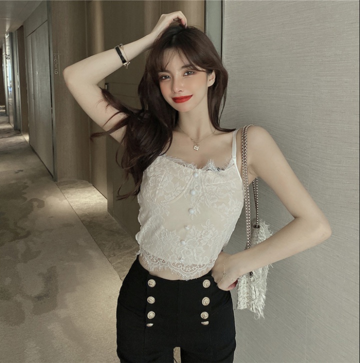 Lace bottoming tops sexy sling vest for women