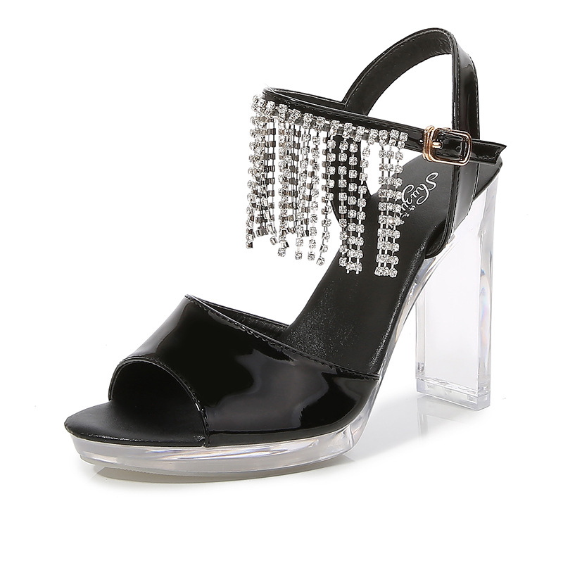 High-heeled catwalk shoes summer sandals for women