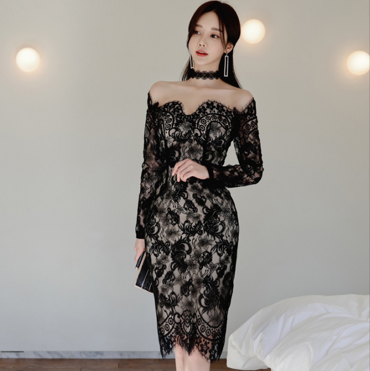 Fashion bottoming slim ladies temperament Korean style dress