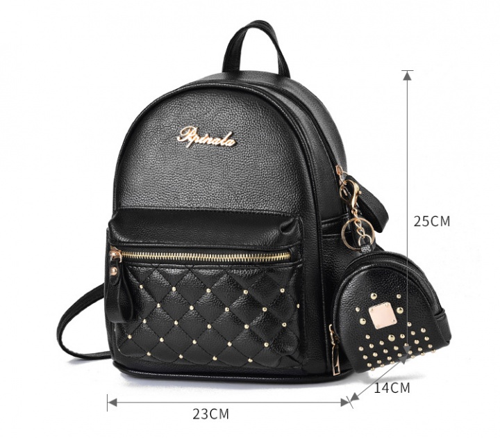 Fashion simple rivet backpack shoulder grace composite bag