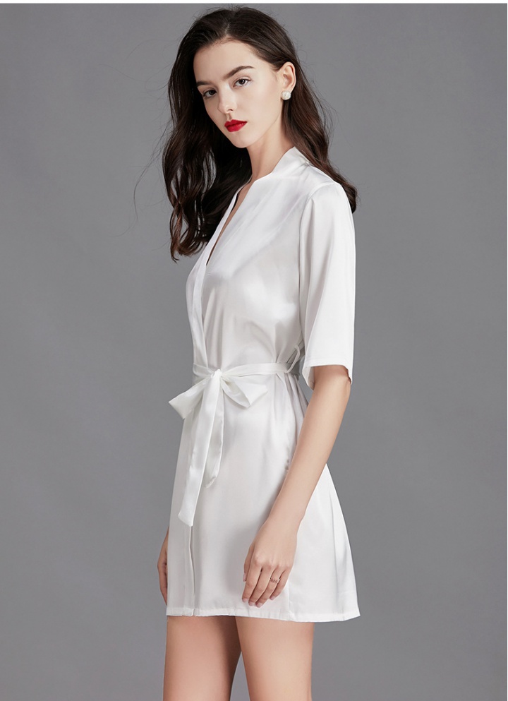 Spring and summer homewear bathrobes bride nightgown for women