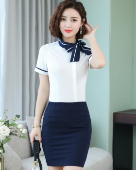 Overalls business suit short sleeve shirt for women