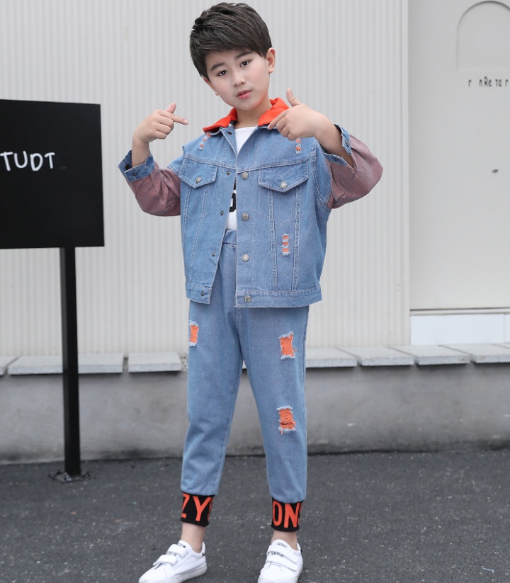 Western style boy spring and autumn spring kids 3pcs set