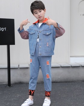 Western style boy spring and autumn spring kids 3pcs set