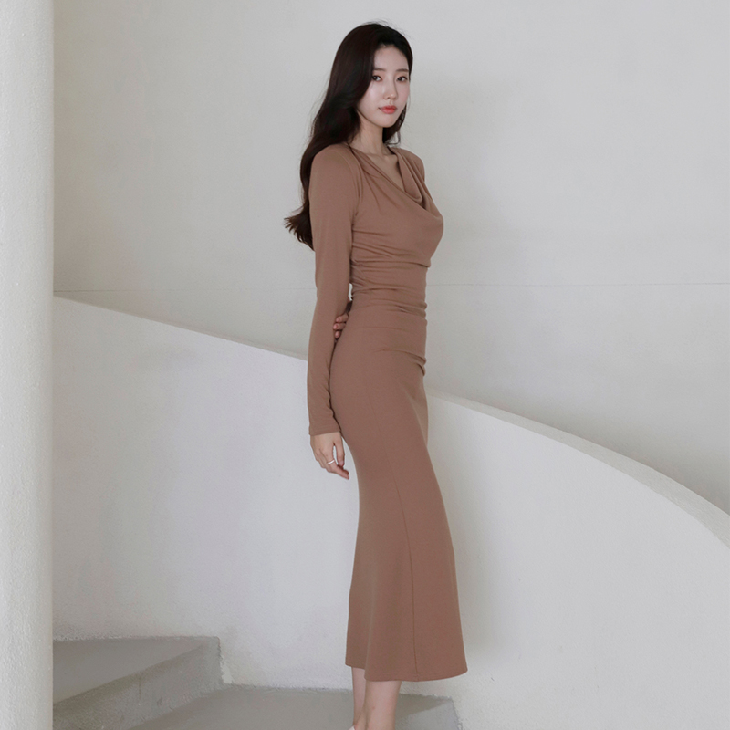 Autumn and winter long dress temperament dress for women