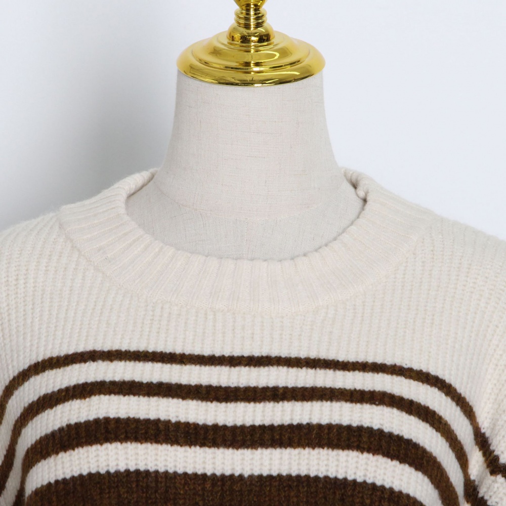 Splice stripe fashion mixed colors temperament sweater