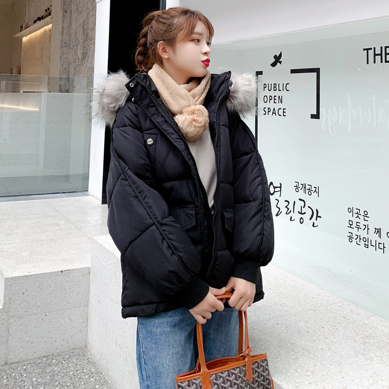 Korean style thick loose cotton coat winter short coat