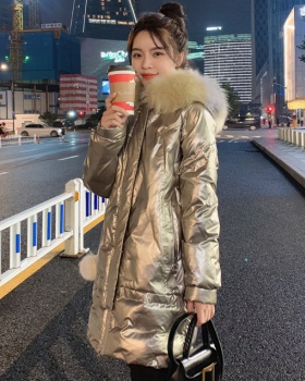 Down Korean style coat winter loose cotton coat for women