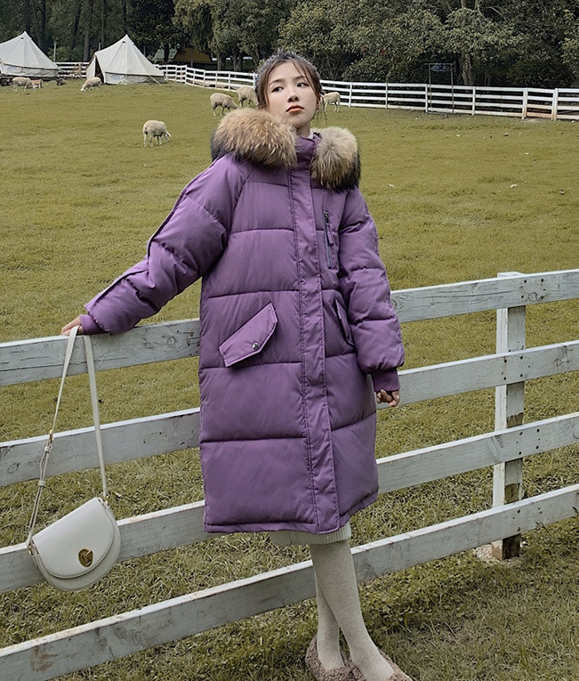 Down loose Korean style cotton coat long winter bread clothing