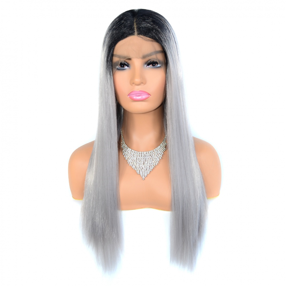 Long front lace wig fiber headgear