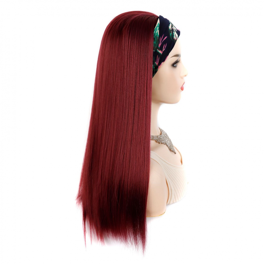 Multicolor straight hair European style headband for women