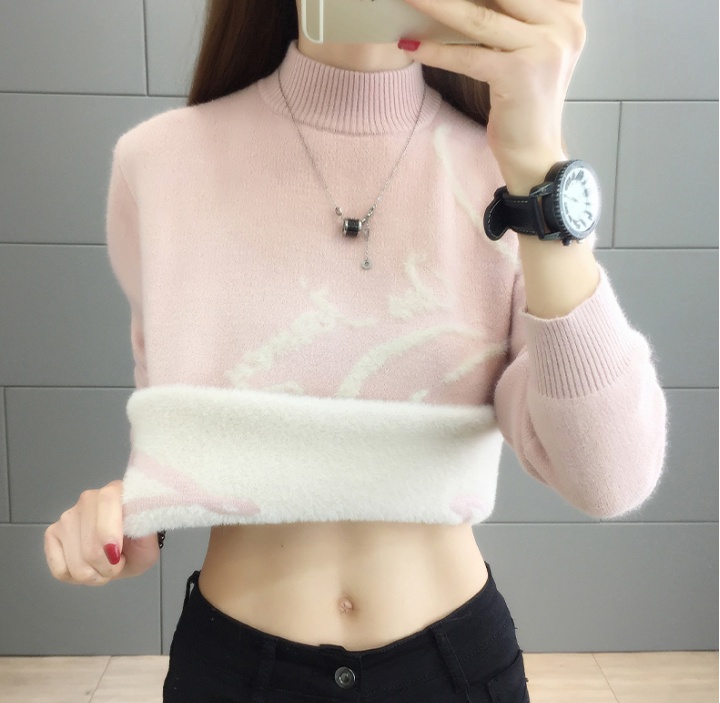 All-match sweater thick bottoming shirt for women