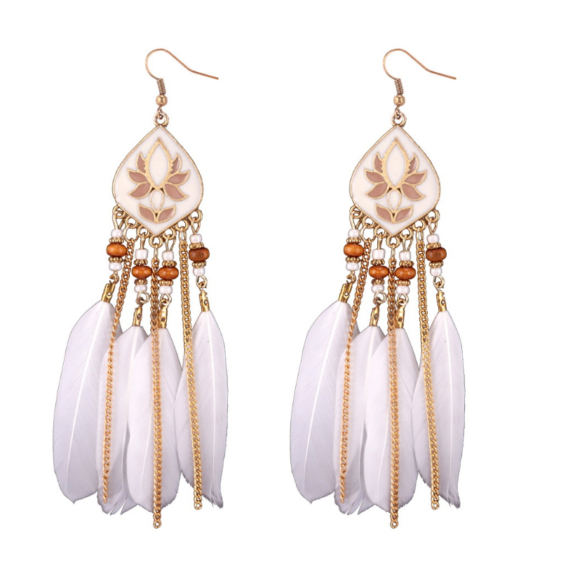 Vacation tassels accessories long national style earrings