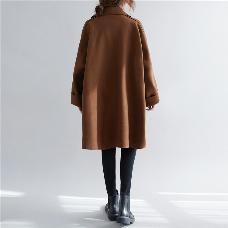 Autumn and winter woolen coat large yard overcoat for women