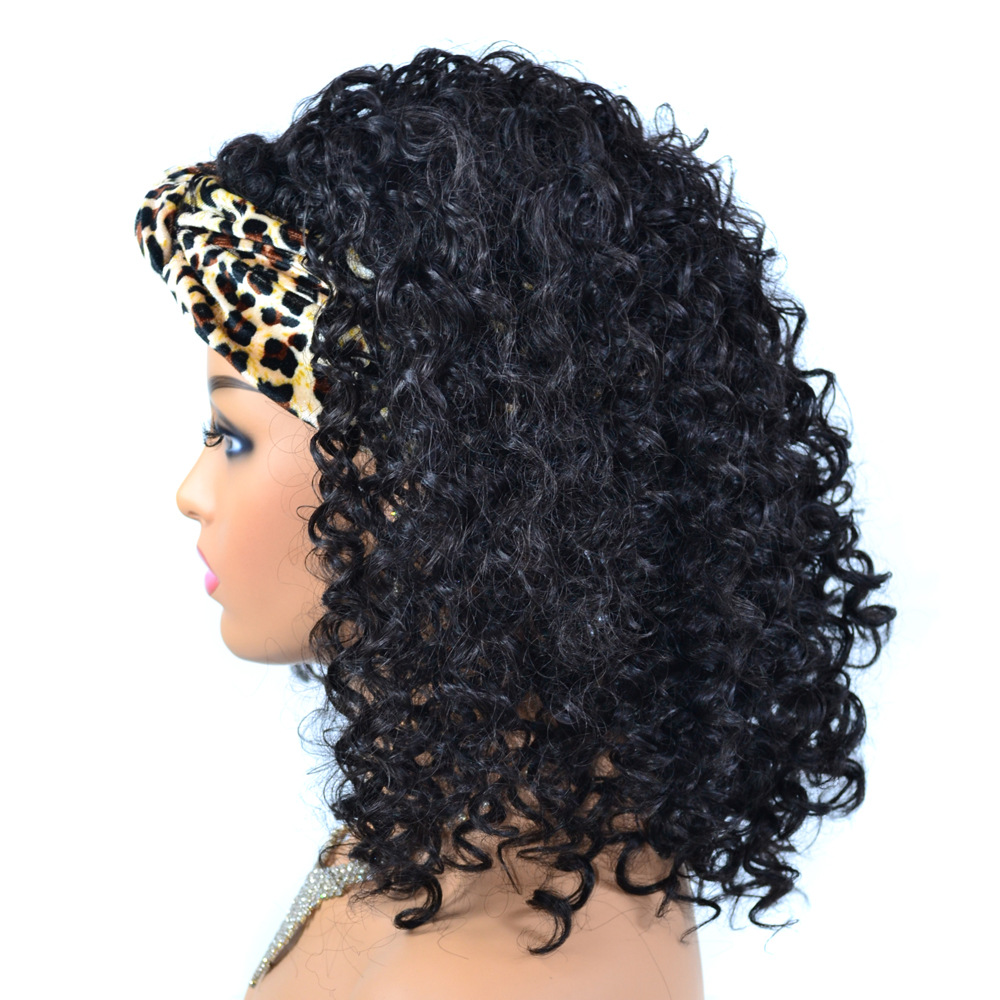 Leopard wig long headgear