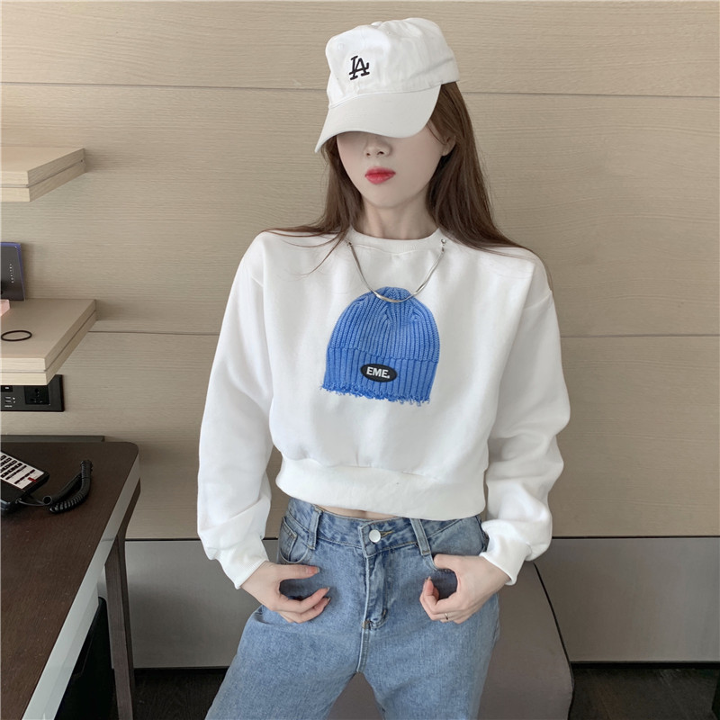 Autumn and winter tops loose hoodie for women