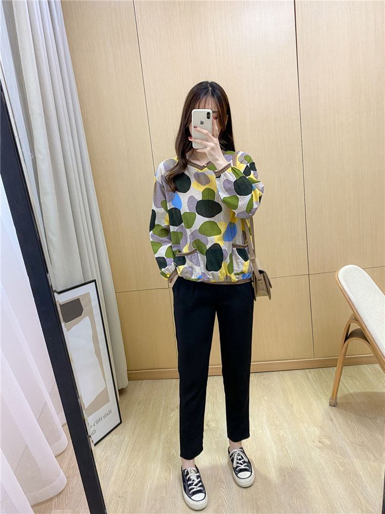 Large yard long sleeve T-shirt mixed colors camouflage tops