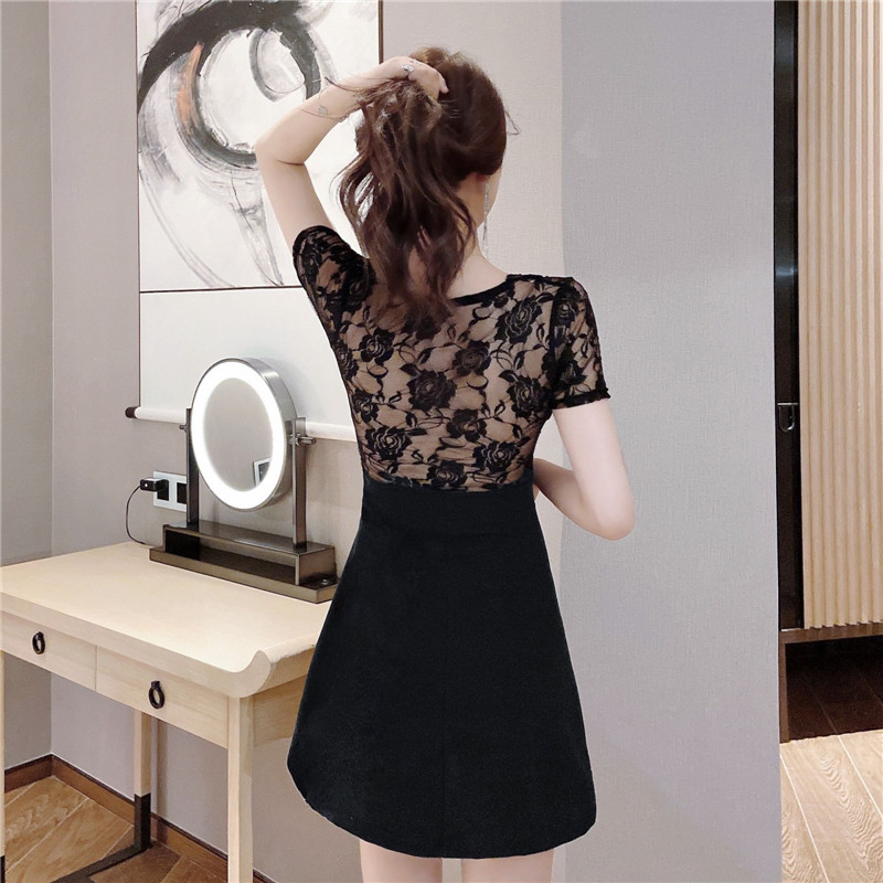 Night show temperament dress lace sexy T-back