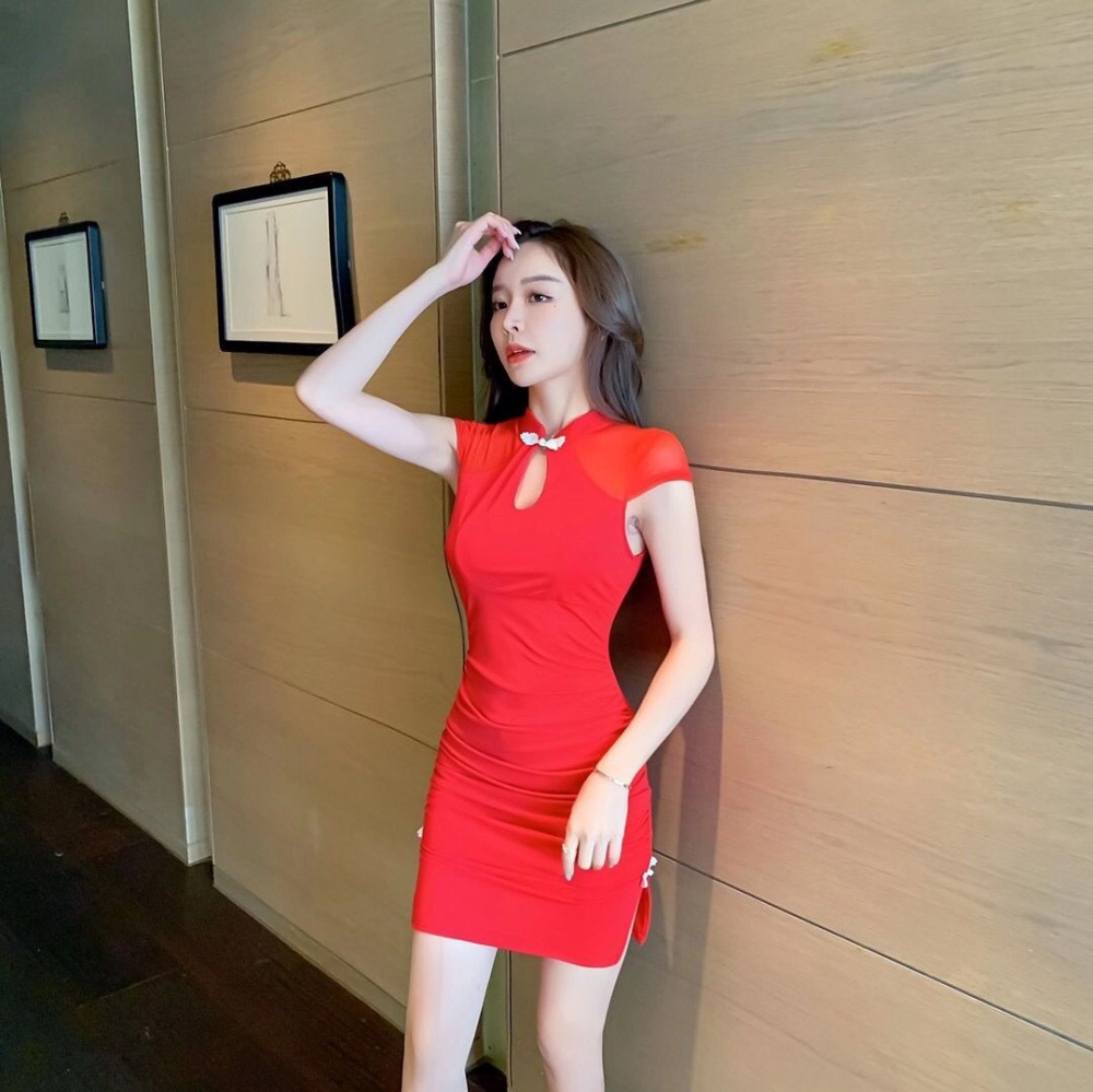 Overalls retro cheongsam sexy nightclub dress for women