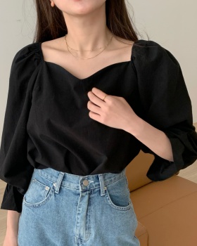 Simple France style tops Korean style shirt
