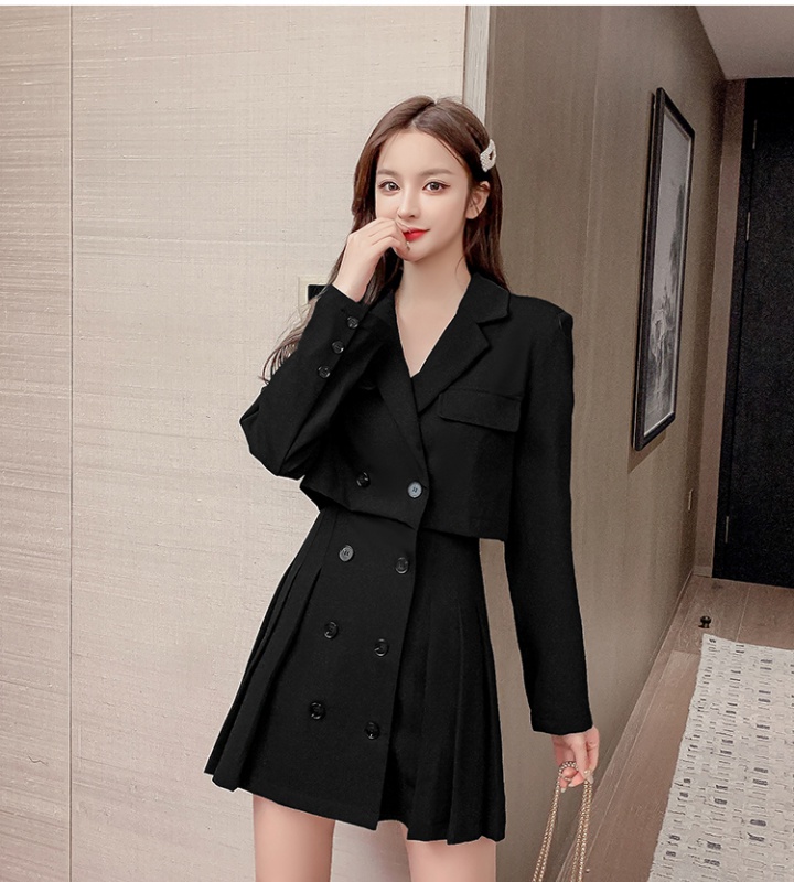 Double-breasted business suit Pseudo-two coat