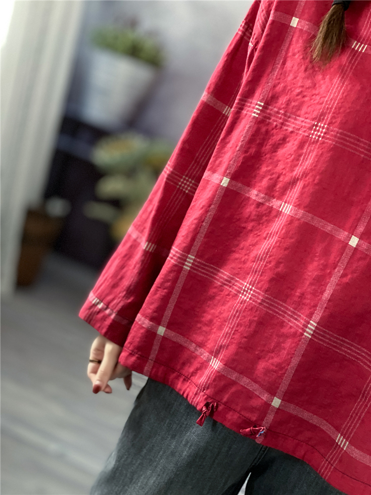 Large yard cotton linen shirts long sleeve tops