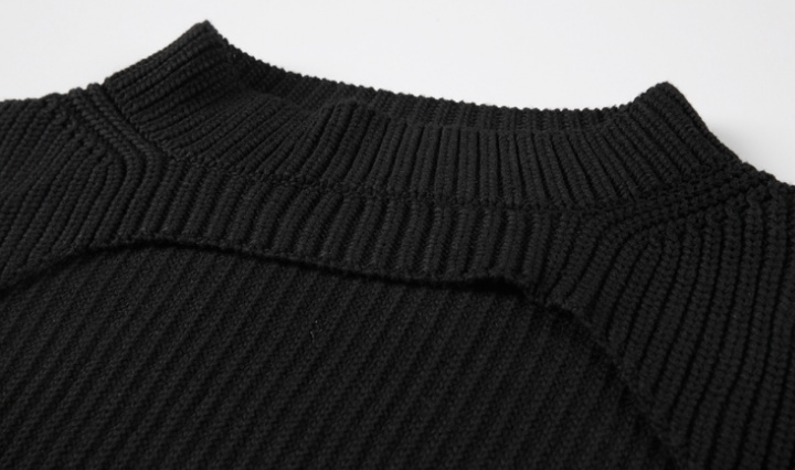 Short knitted collocation artifact pullover hollow sweater