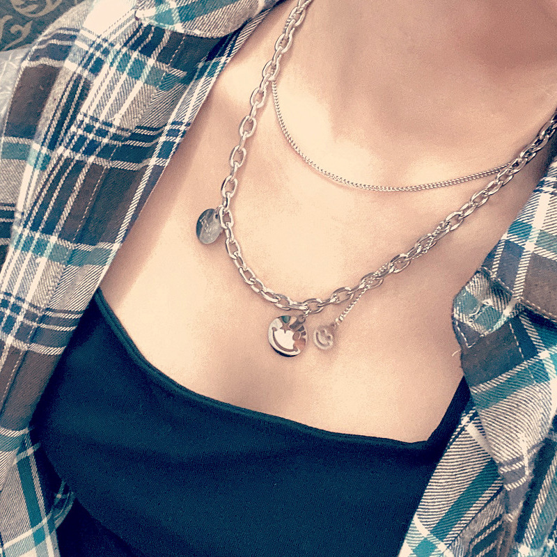 Stainless Asian style clavicle necklace steel accessories