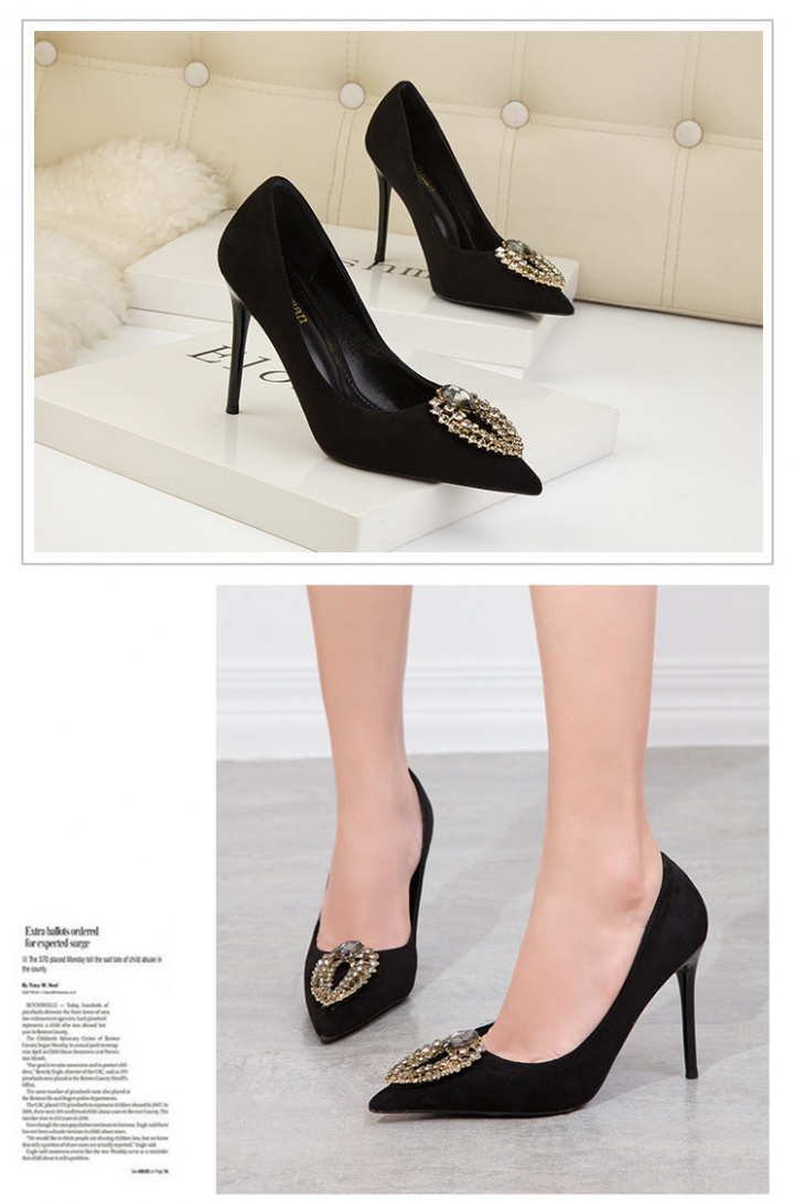 Fine-root shoes metal high-heeled shoes