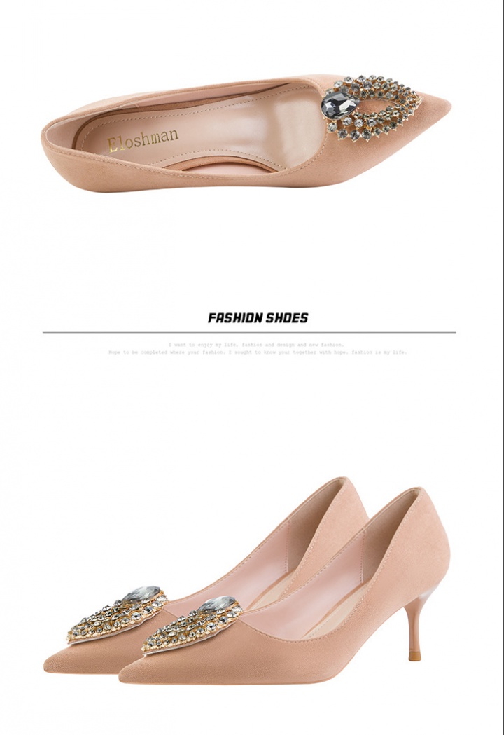 Pointed metal shoes sexy high-heeled shoes for women