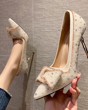 Sexy all-match shoes pointed high-heeled shoes for women