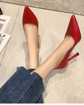 Fine-root fashion shoes Korean style high-heeled shoes