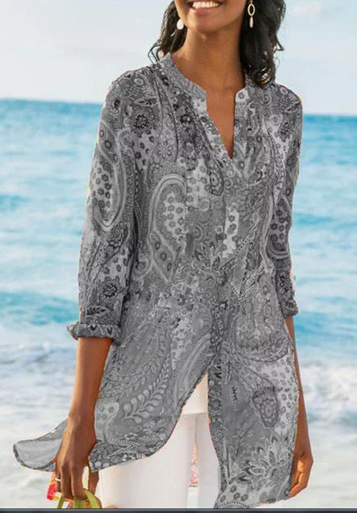European style vacation Bohemian style shirt for women
